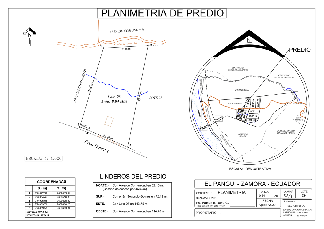 Map of FH2 lot 6